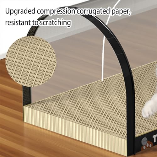 3 Function in 1 Cardboard Cat Scratcher Board, 31.5 in Cat Scratcher House - Image 4