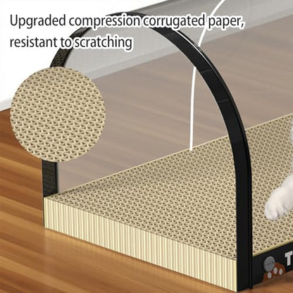 3 Function in 1 Cardboard Cat Scratcher Board, 31.5 in Cat Scratcher House - Image 4