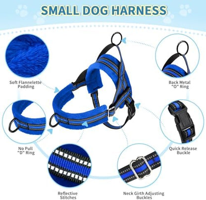 Lukovee Small Dog Harness and Leash Set, No Pull Soft Padded Vest - Image 2