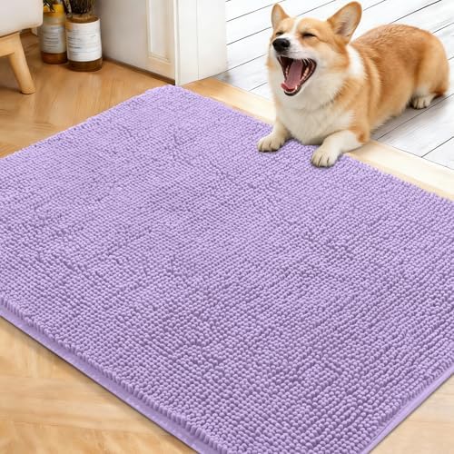 OLANLY Dog Door Mat for Muddy Paws 40x32, Super Absorbent Chenille Mud Mat by OLANLY