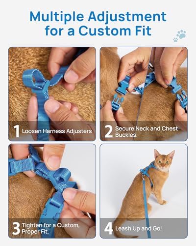 PetThem Adjustable Cat Harness and Leash Set Escape Proof - Image 5