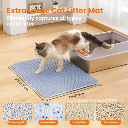 Extra Large Cat Litter Mat, Double Layer Honeycomb Design - Image 2