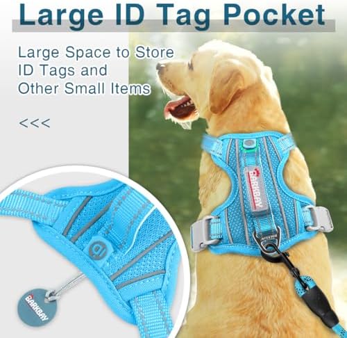 BARKBAY No Pull Dog Harness for Large Dogs, ID Tag Holder Dog Vest - Image 2