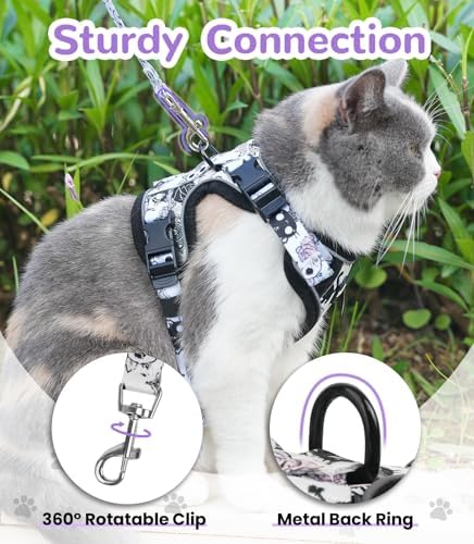 Halypet Cat Harness and Leash Set, Escape Proof Adjustable Harness - Image 4