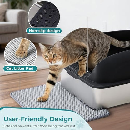 OLIXIS Stainless Steel Large Cat Litter Box - Image 3