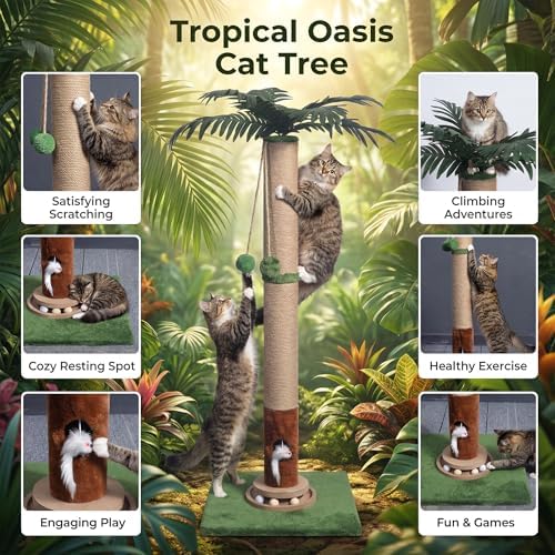 Fantasreen Cat Scratching Post 35'' Tall - Image 2
