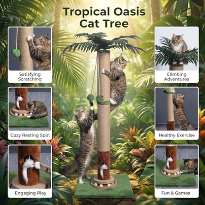 Fantasreen Cat Scratching Post 35'' Tall - Image 2
