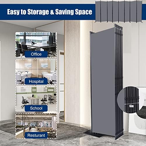 Room Divider 8 Panel-176''Wide, 6FT Room Dividers and Folding Privacy Screen - Image 4