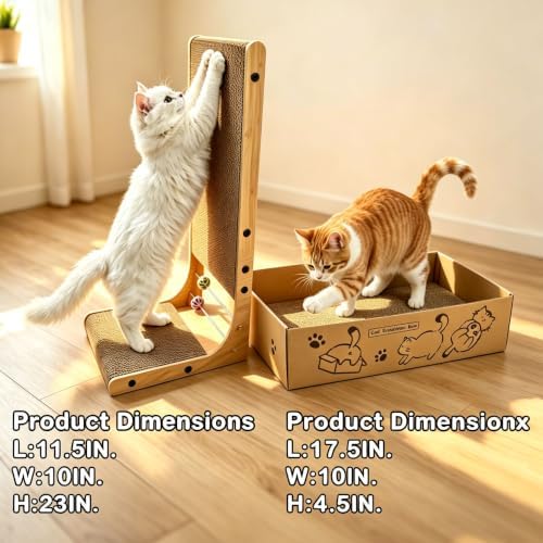 Value 3-Pack Cat Scratching Post, 3-in1 Cat Scratcher - Image 3
