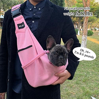 NATUYA Small Dog Carrier Sling Cat Sling, Adjustable Strap Hand Free Pet Puppy - Image 2