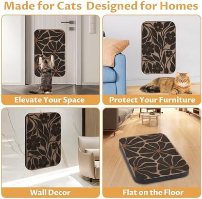 2 Pack Cat Wall Scratcher, Art Cat Scratching Board - Image 5