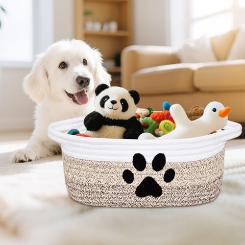 Small Woven Dog Toy Basket - Image 4