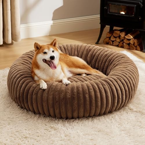 Bedsure ComfyFleece® Donut Large Dog Bed by BEDSURE