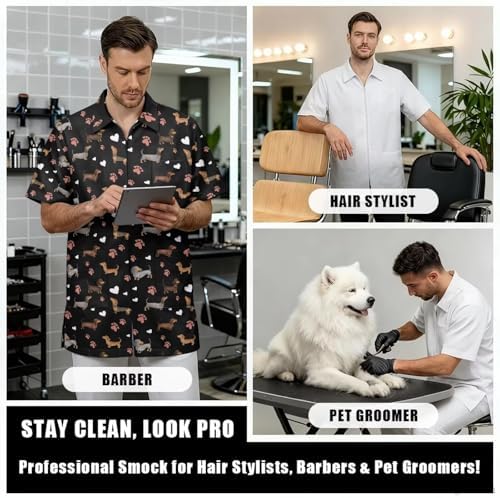 Work Smock for Pet Groomers, Professional Design Water & Hair Proof - Image 5