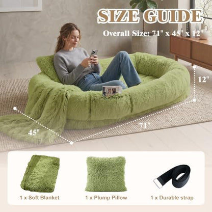 WROS Human Dog Bed for Adult, GrassGreen - Image 2