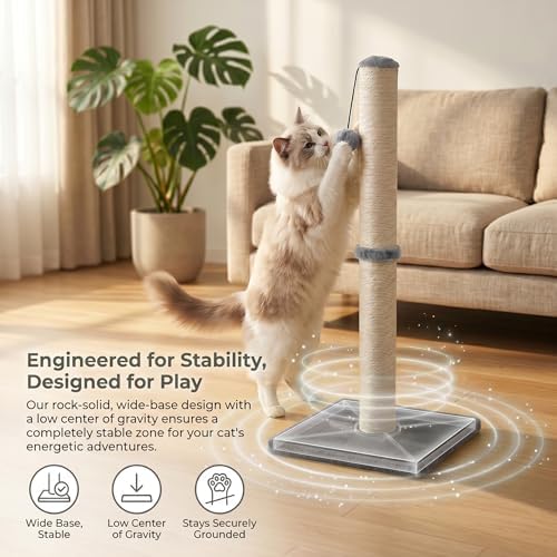 Dimaka Tall Cat Scratching Post Tree Scratcher - Image 4