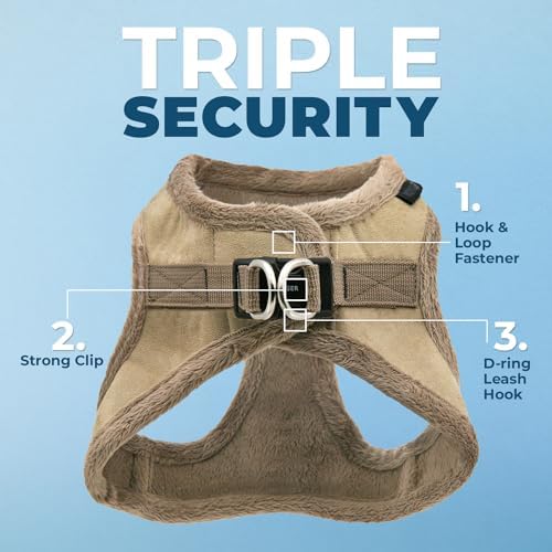 Voyager Step-in Plush Dog Vest Harness -Latte Suede - Image 2