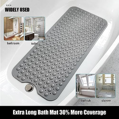 Non Slip Bathtub Shower Mat, Extra Long Bath Mat - Image 5