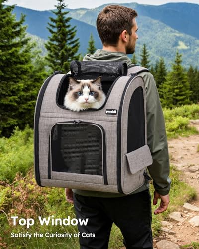 pecute Cat Backpack Expandable, Dog Carrier Backpack Breathable - Image 4
