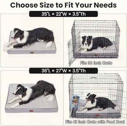 OhGeni Orthopedic Waterproof Med Large Dog Bed, Memory Foam, 35 inch - Image 2