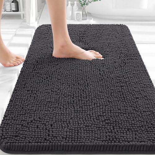 OLANLY Bathroom Rugs 36x24, Extra Soft Absorbent Chenille Bath Rugs by OLANLY