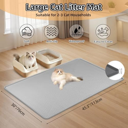 Silicone Cat Litter Mat 45" x 30" Cat Mat - Image 2