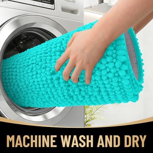 OLANLY Thick Chenille Small Bathroom Rugs 24x16, Absorbent Bath Mat - Image 4