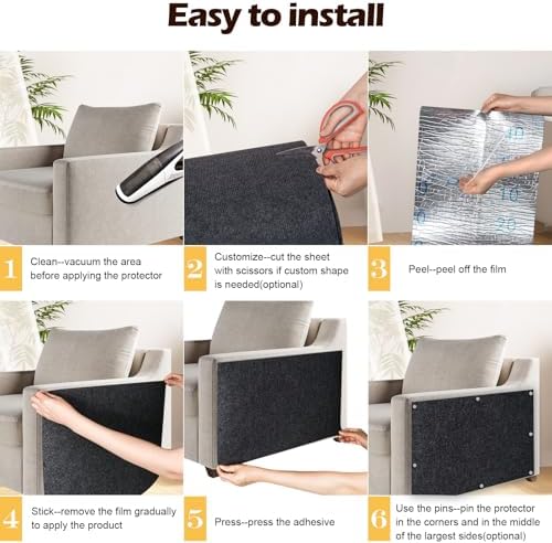 Cat Scratch Furniture Protector, 78.7"x15.8" Cat Scratch Pad - Image 4