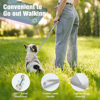 Pawaboo Small Dog Harness and Leash Set, Puppy Harness X-Frame Adjustable - Image 6