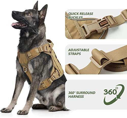 WINGOIN Tactical Dog Harness for Large Dogs, Heavy Duty No Pull Dog Harness - Image 2