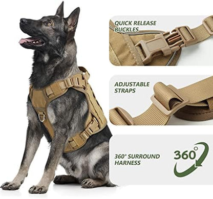 WINGOIN Tactical Dog Harness for Large Dogs, Heavy Duty No Pull Dog Harness - Image 2