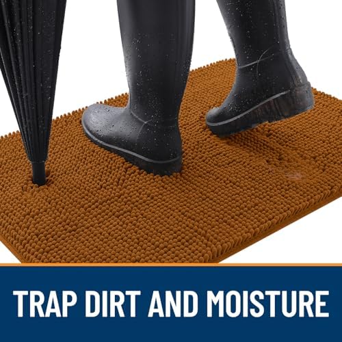 OLANLY Dog Door Mat for Muddy Paws 30x20, Super Absorbent Chenille Mud Mat - Image 2