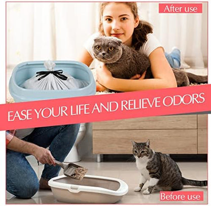 Jutom 84 Count Jumbo Sifting Cat Litter Box Liners - Image 5
