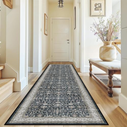 Floral Hallway Runner Rug 3x7 for Bedroom Kitchen by WelcometoBabovid