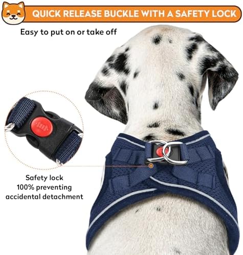 Dog Harness with Leash Set, No-Pull Step-in Reflective Pet Harness with 1 Leash - Image 3