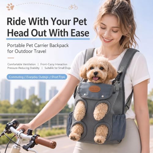 Yalikop 8-10kg Dog Carrier Backpack Front Facing Dog Carrier Backpack - Image 4