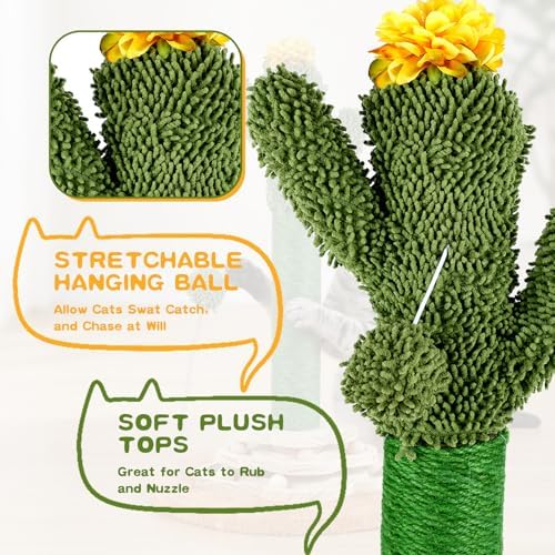 Cactus Cat Scratcher, Cute Cat Scratching Post - Image 4