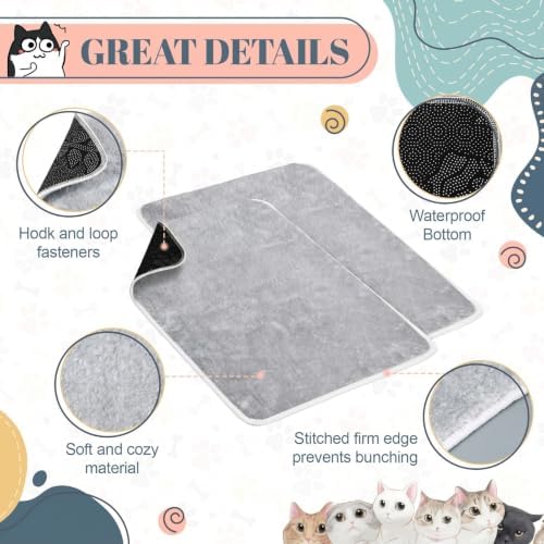 Drydiet 4 Pcs Cat Carrier Pad Reversible Liner, 17 x 11 Inch - Image 3