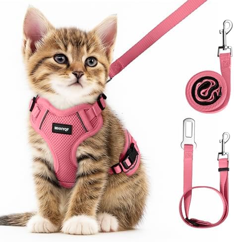 Cat Harness and Leash Set for Walking Escape Proof, Improved Four Place by Unknown