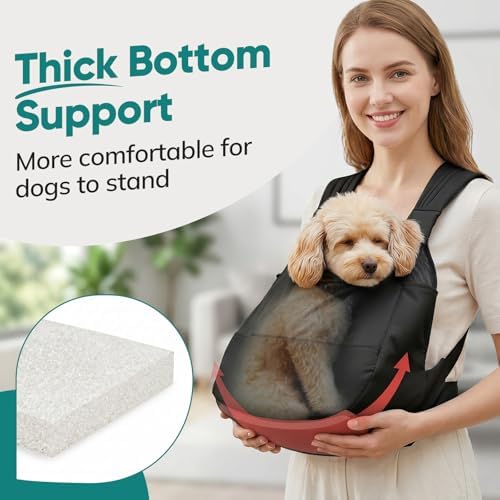 Dog Sling Carrier Front with Thicken Bottom Support - Image 3
