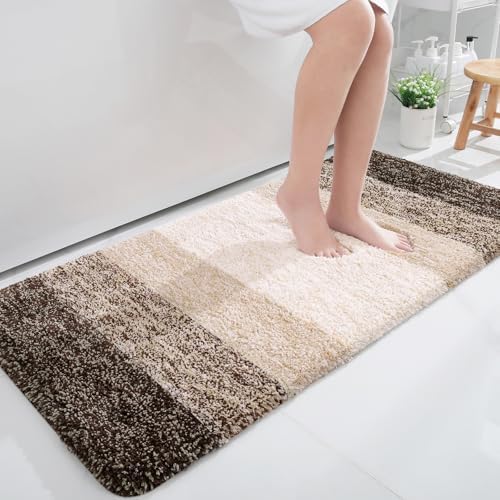 OLANLY Bathroom Runner Rug 47x24, Extra Soft Absorbent Microfiber Bath Rugs by OLANLY