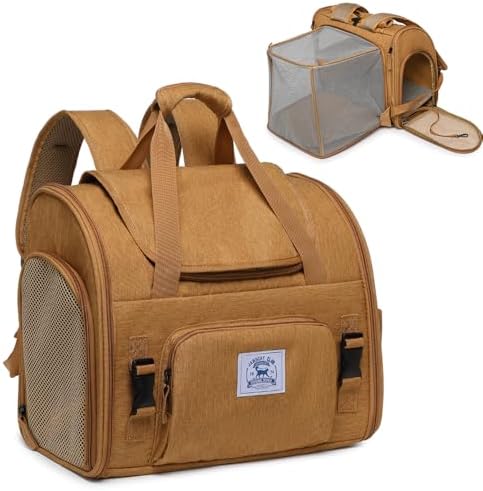 Pet Backpack Carrier for Small Dogs Medium Cats, Breathable and Collapsible by ioviewforpet