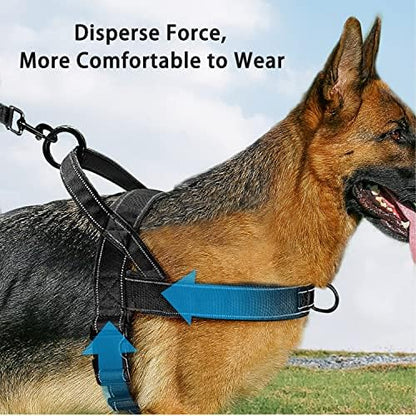 No Pull Dog Harness Black for Small Medium Large Sized Dog, Reflective Escape - Image 2