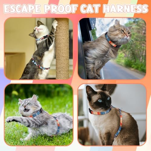 2 Pack Cat Harness and Leash Set Escape Proof Adjustable Cat Harness - Image 7