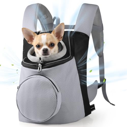 BONTHEE Pet Dog Backpack Carrier Small Pet Front Backpack, Ventilated Mesh Dog by BONTHEE