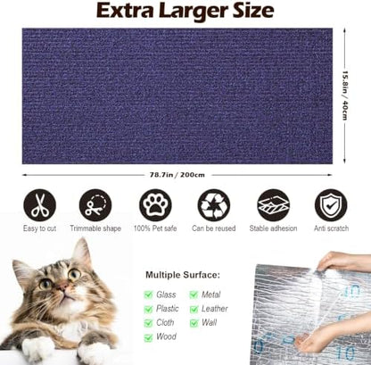 Cat Scratch Furniture Protector, 78.7"x15.8" Cat Scratch Pad - Image 2