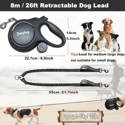 Retractable Dog Leash, 26ft Retractable Lead - Image 2