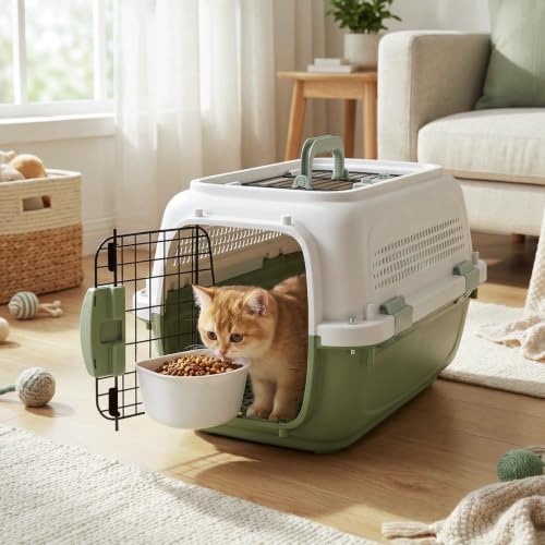 19.5" Hard Shell Cat Carrier, Pet Carrier - Image 4