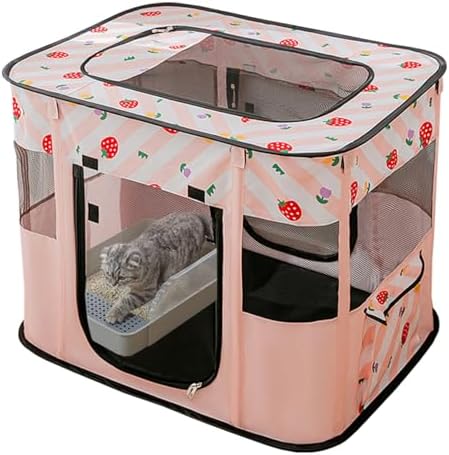 XRG Foldable Pet Playpen, Indoor Cat cage Puppy Crates M by XRG