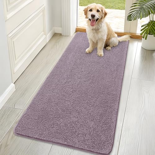 OLANLY Dog Door Mat for Muddy Paws 70x35, Super Absorbent Chenille Mud Mat by OLANLY
